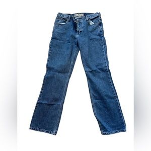 AE button wide leg jeans